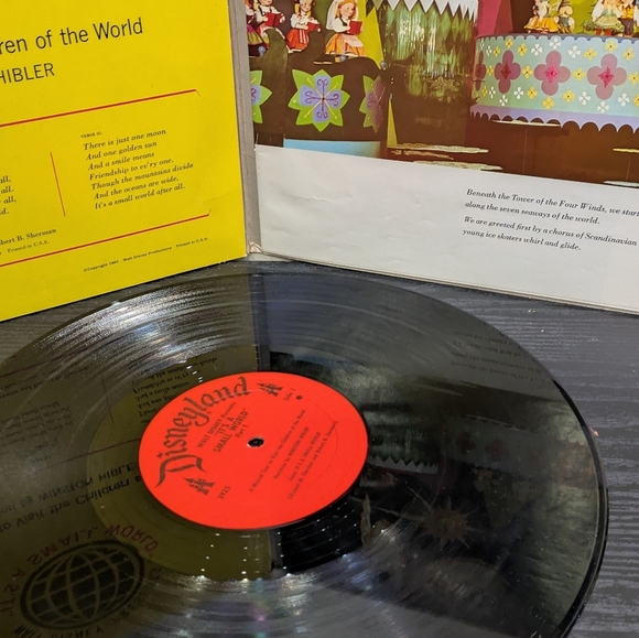 Disney It's a Small World Book and Record - Yellow and Blue - Picture 6 of 6